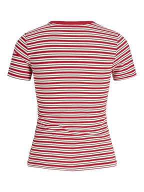 JJXX JXGIGI T-SHIRT A RIGHE ROSSA DONNA