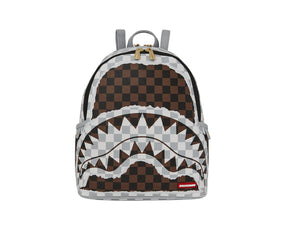 SPRAYGROUND Zaienetto In Pelle CREAM AND BROWN TEAR CHECK SAVAGE Marrone/Bianco 29/12