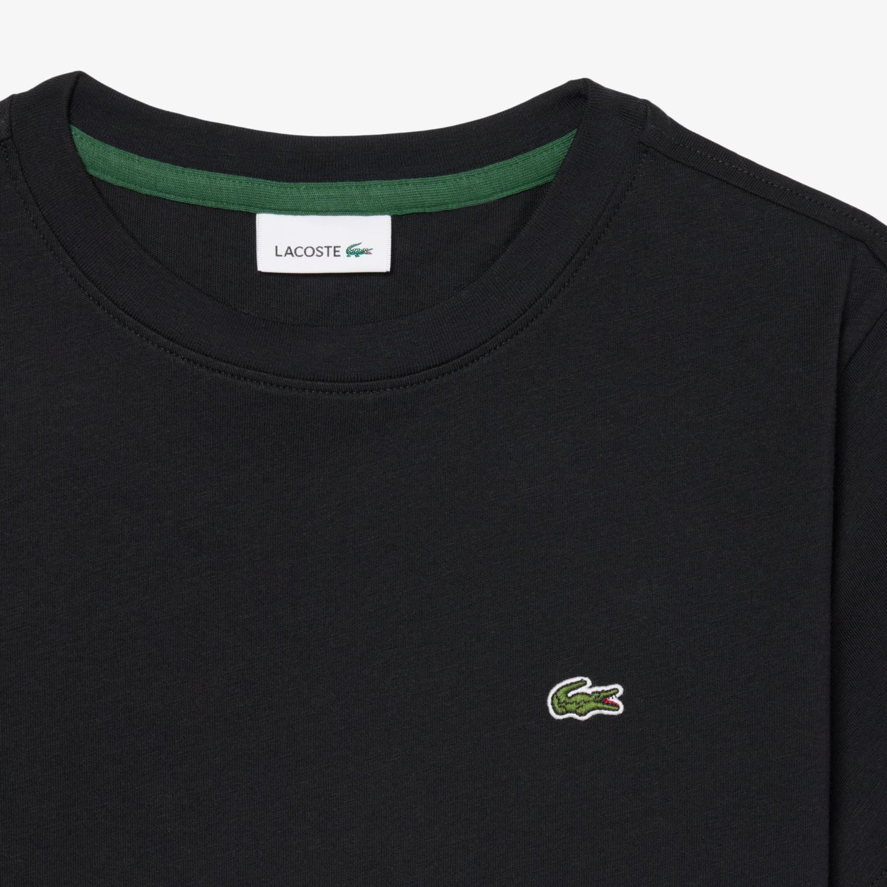 LACOSTE T-Shirt Bambino/Bambina Basic In Cotone Nera