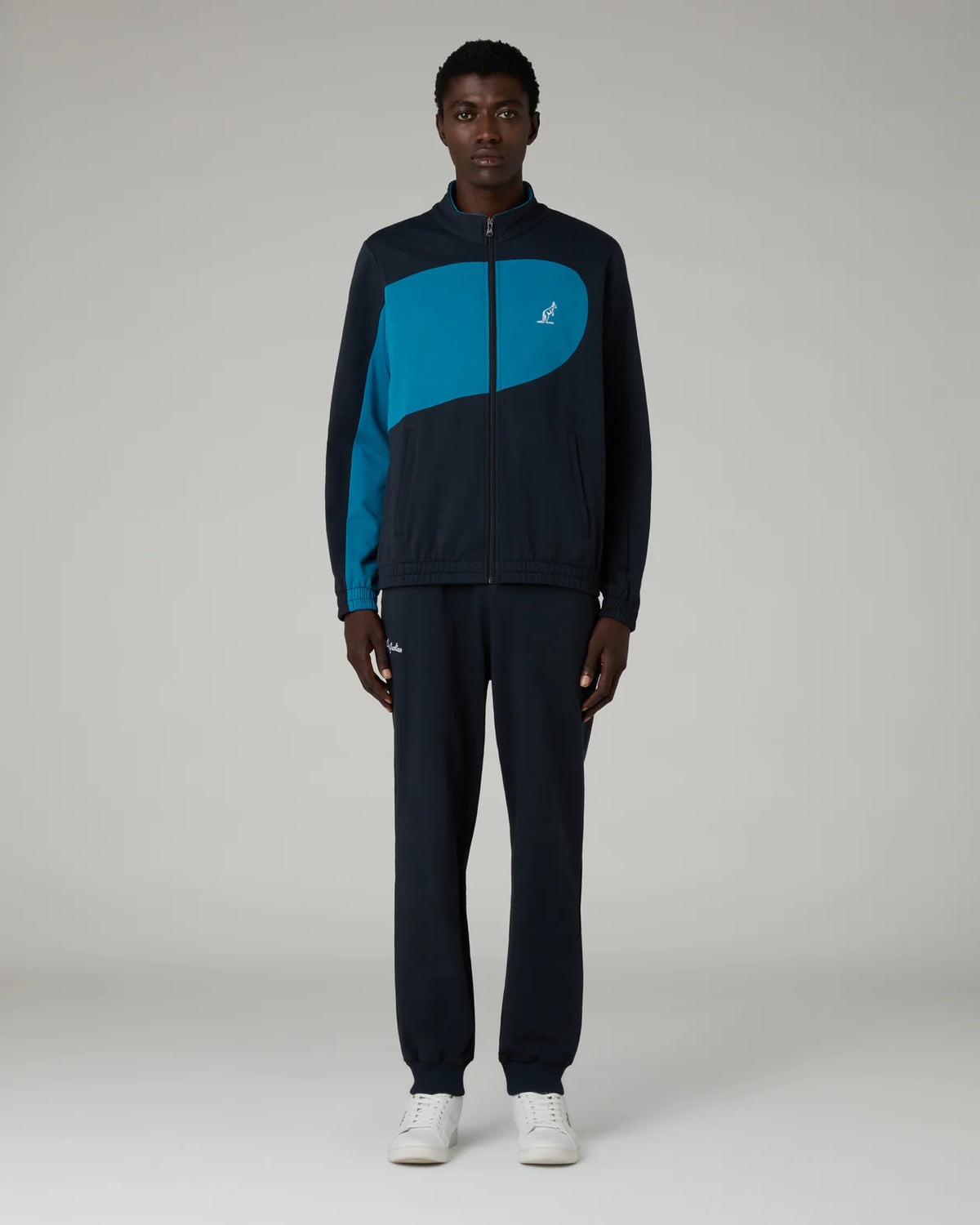 AUSTRALIAN Tuta Felpata Con Zip Dune Blu