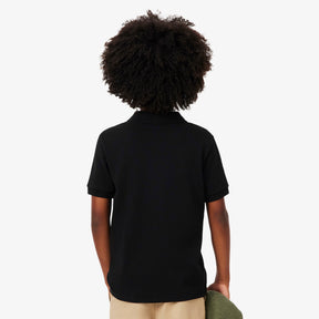 LACOSTE Polo In Cotone Piqué Bambino/Bambina Basic Nera