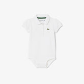 LACOSTE Body Baby A Polo Con Dettagli Sul Colletto Mezza Manica Bianco