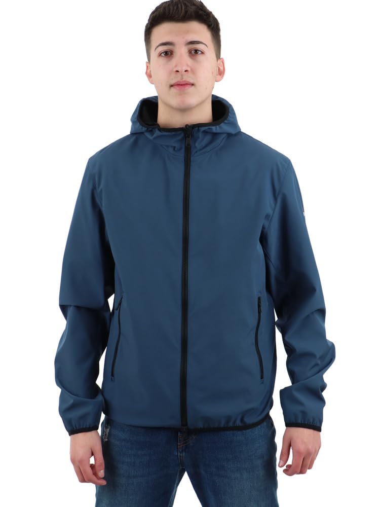 COLMAR Antivento Sfoderato Con Cappuccio Blu Cobalto
