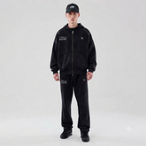 NEW ERA Oracle Redbull Tuta Completa Con Zip e Cappuccio Nero/Grigio