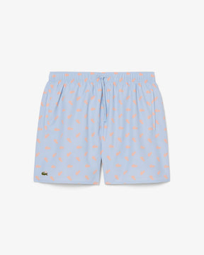 LACOSTE Costume Azzurro Con Loghi Arancioni