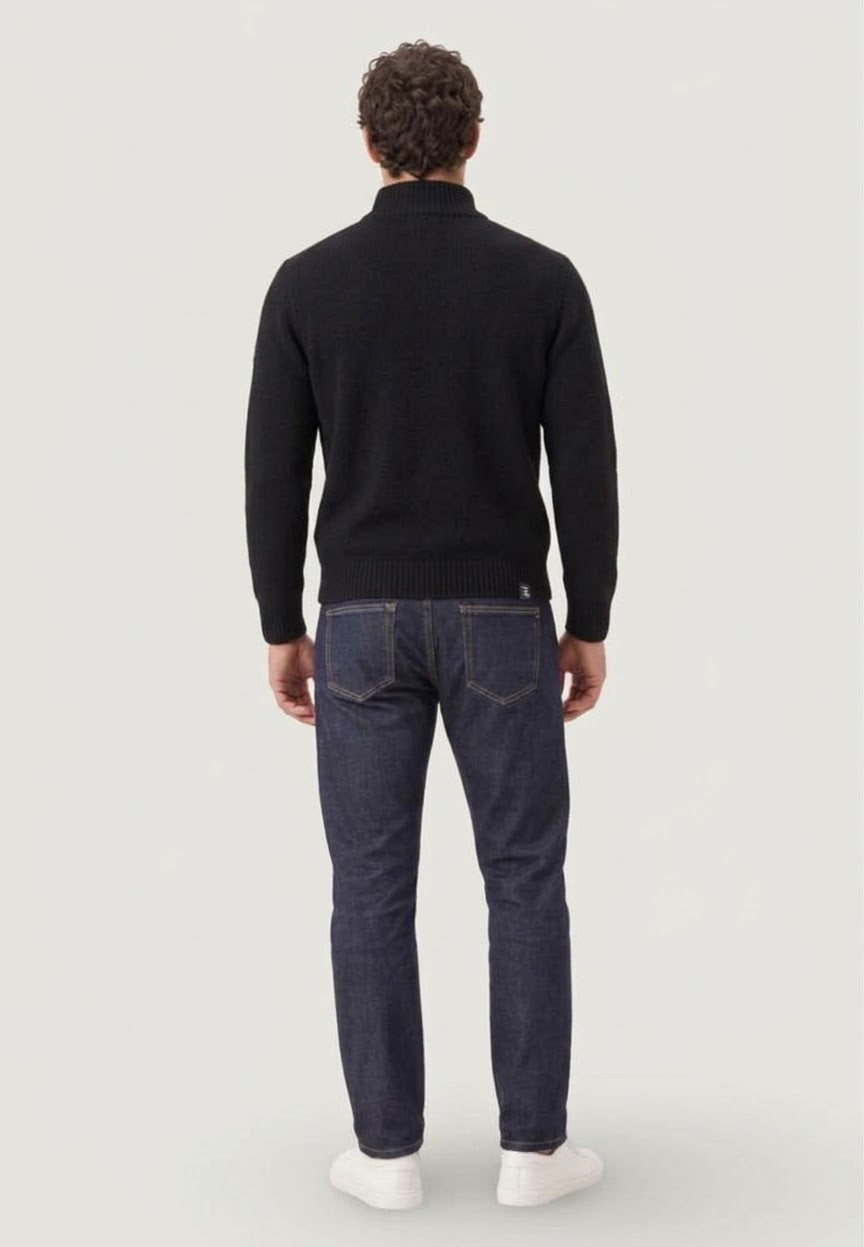 GIANNI LUPO Cardigan Collo Alto Con Bottoni Nero