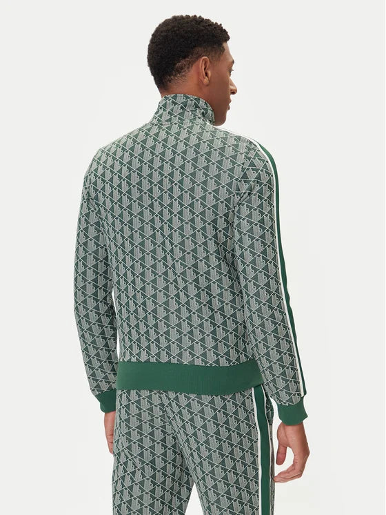 LACOSTE Tuta  Monogram Con Zip Verde