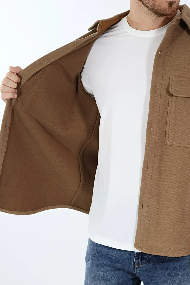 GIANNI LUPO Giacca OverShirt Con Tasconi Beige 26/27