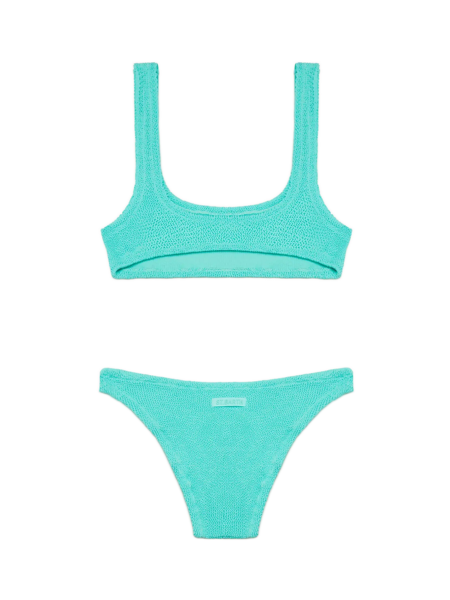 SAINT BARTH Costume Donna in Spugna Verde Acqua