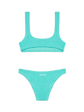 SAINT BARTH Costume Donna in Spugna Verde Acqua