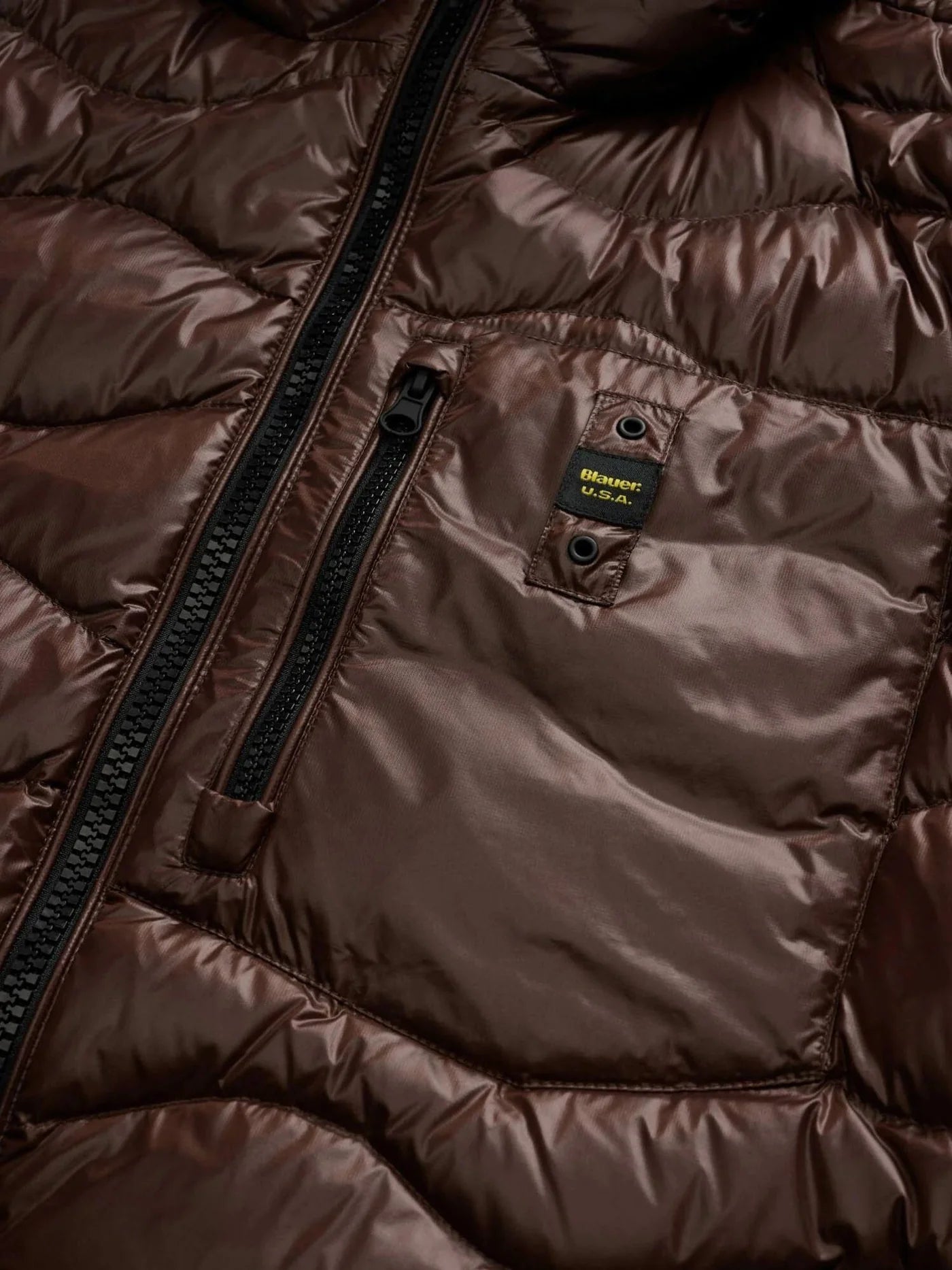 BLAUER Giubbotto Uomo Piumino Invernale Ondulato Marrone