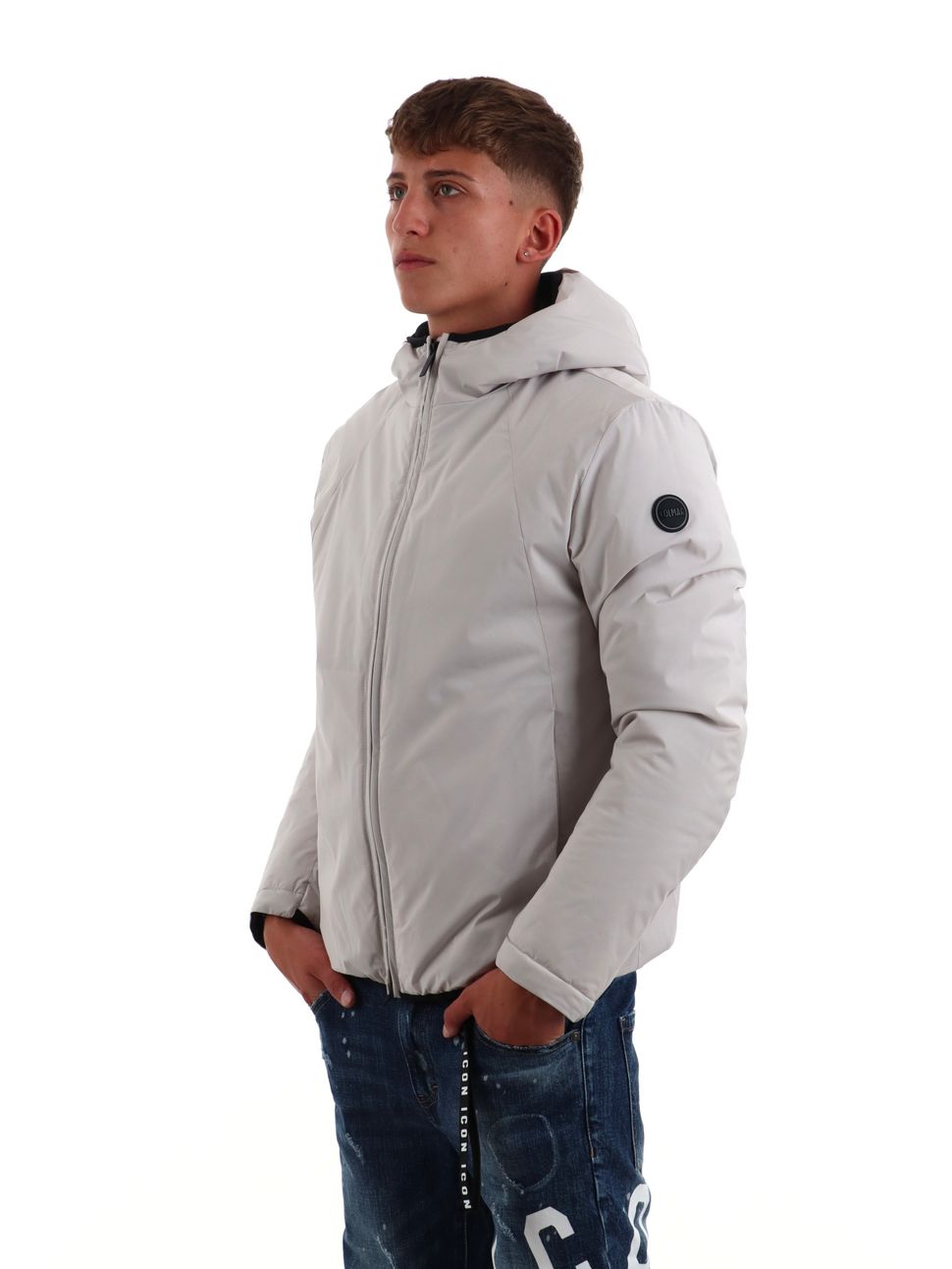 COLMAR Giubbotto Piumuno Invernale Liscio Con Cappuccio Ghiaccio