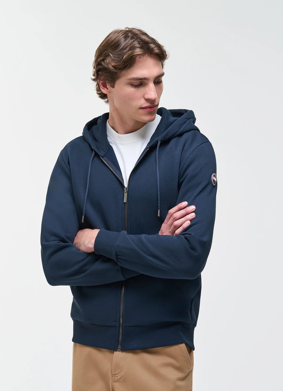 COLMAR Felpa Con Zip e Cappuccio Blu