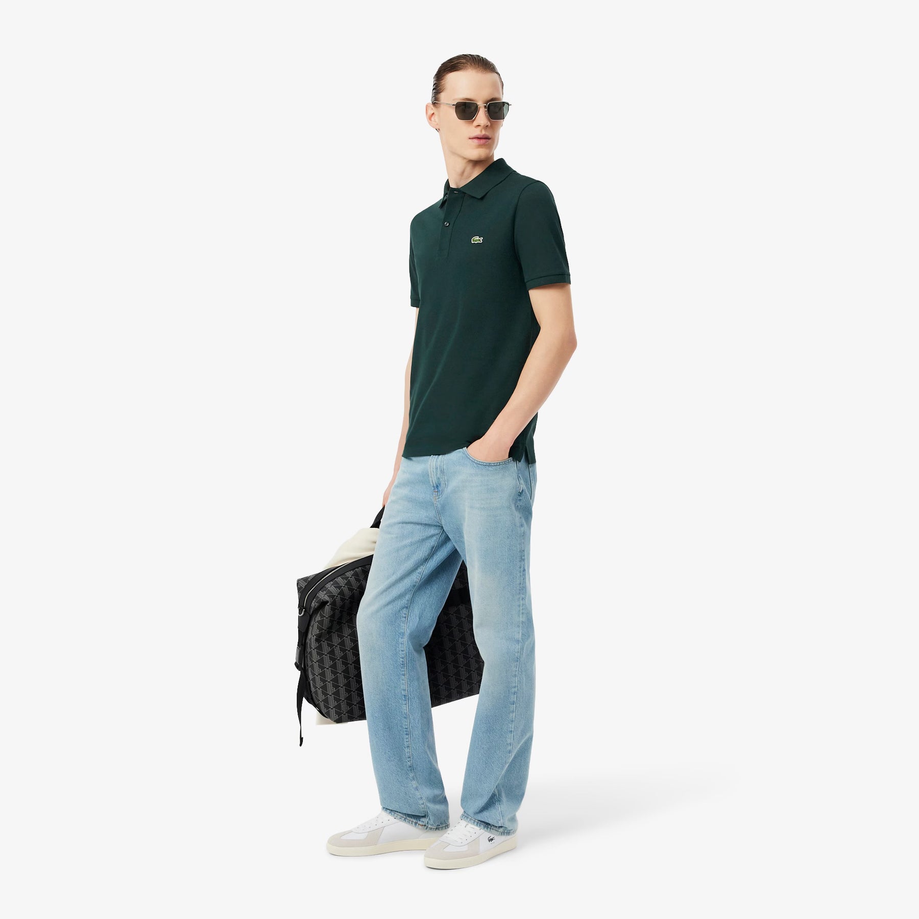 LACOSTE Polo Classic Fit In Piqué L.12.12 Verde Petrolio