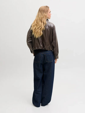 JJXX JXZARIA GIUBBOTTO IN PELLE MARRONE