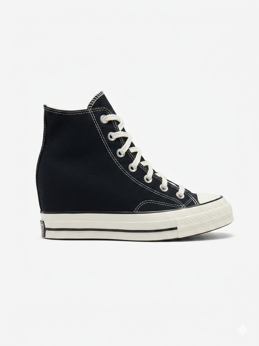 CONVERSE Scarpa In Tela Chuck 70 Wedge High Nera/Bianca