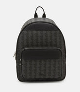 LACOSTE Zaino The Blend In Pelle Monogram Nero