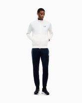 EMPORIO ARMANI Tuta In Cotone Con Zip Core Identity Senza Cappuccio Bianca/Nera