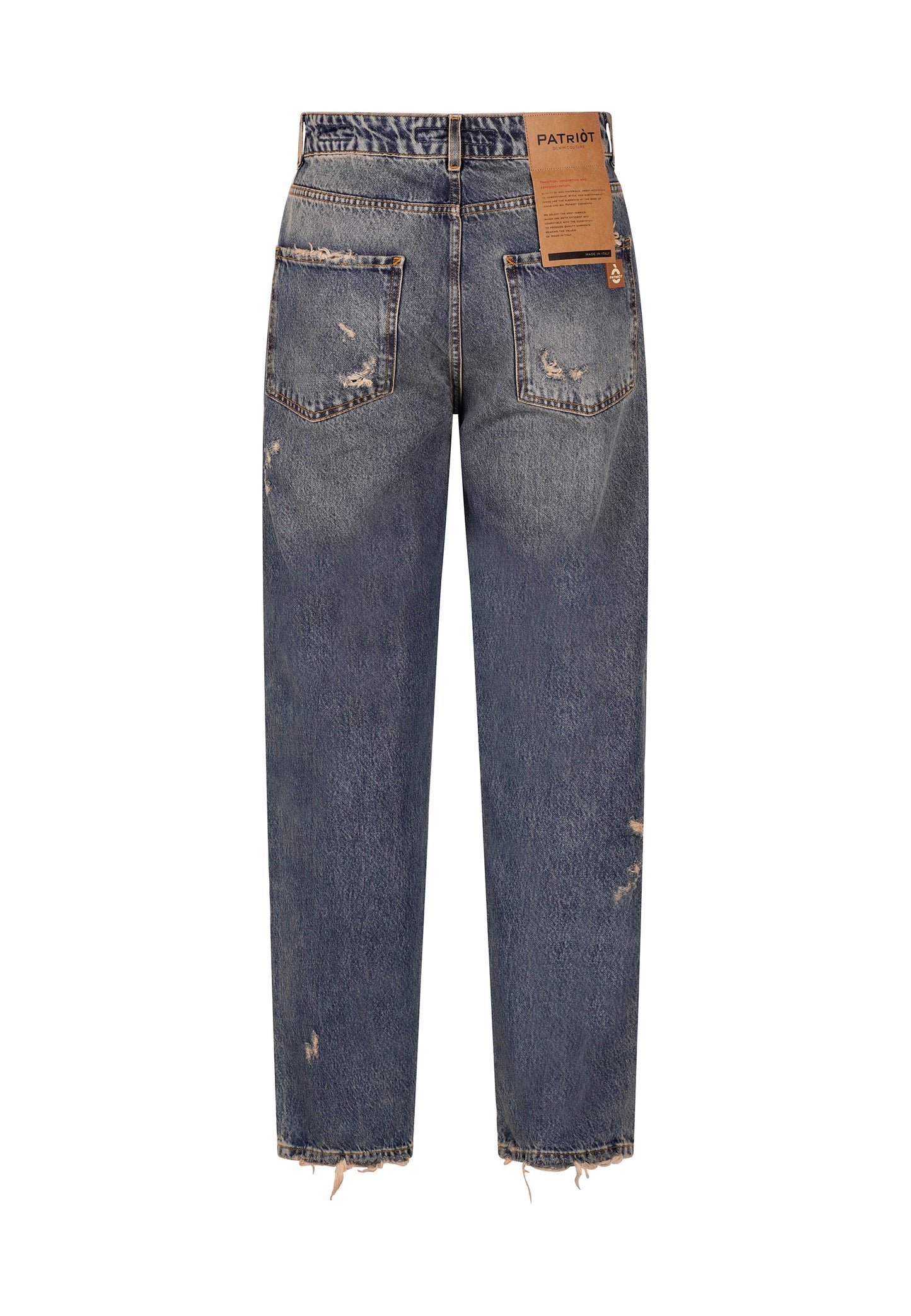 PATRIÒT Jeans Baggy Loose Fit Sabbiato Blu