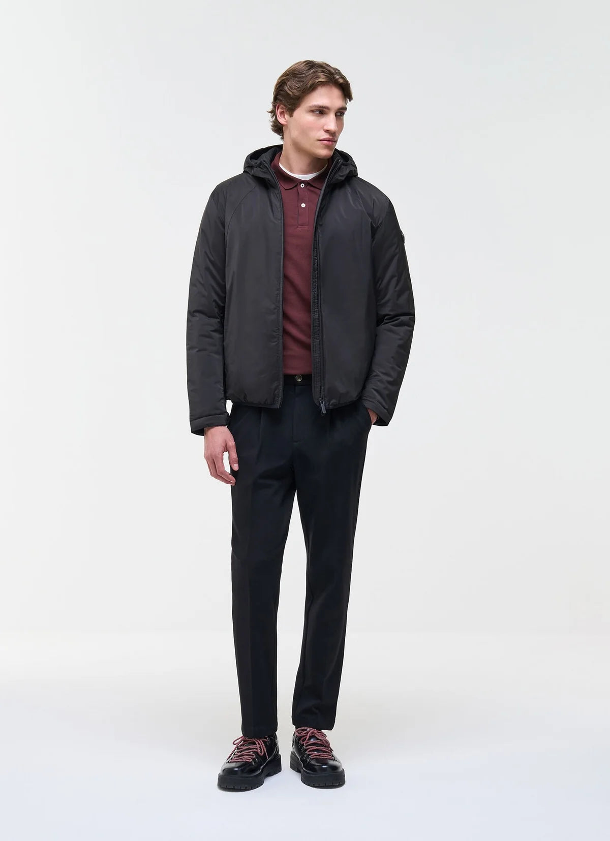 COLMAR Giubbotto In Tessuto Stretch Con Cappuccio Nero 26/27