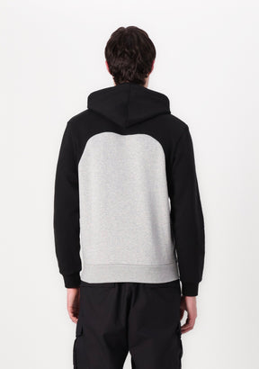 LACOSTE Felpa Con Cappuccio Felpata Nera/Grigia