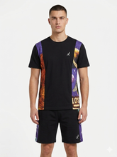 Australian Completino T-Shirt e Pantaloncino Stampa Pianeti Nero/Viola