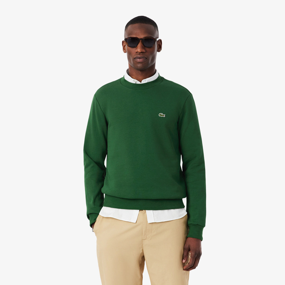 LACOSTE Felpa Girocollo Verde