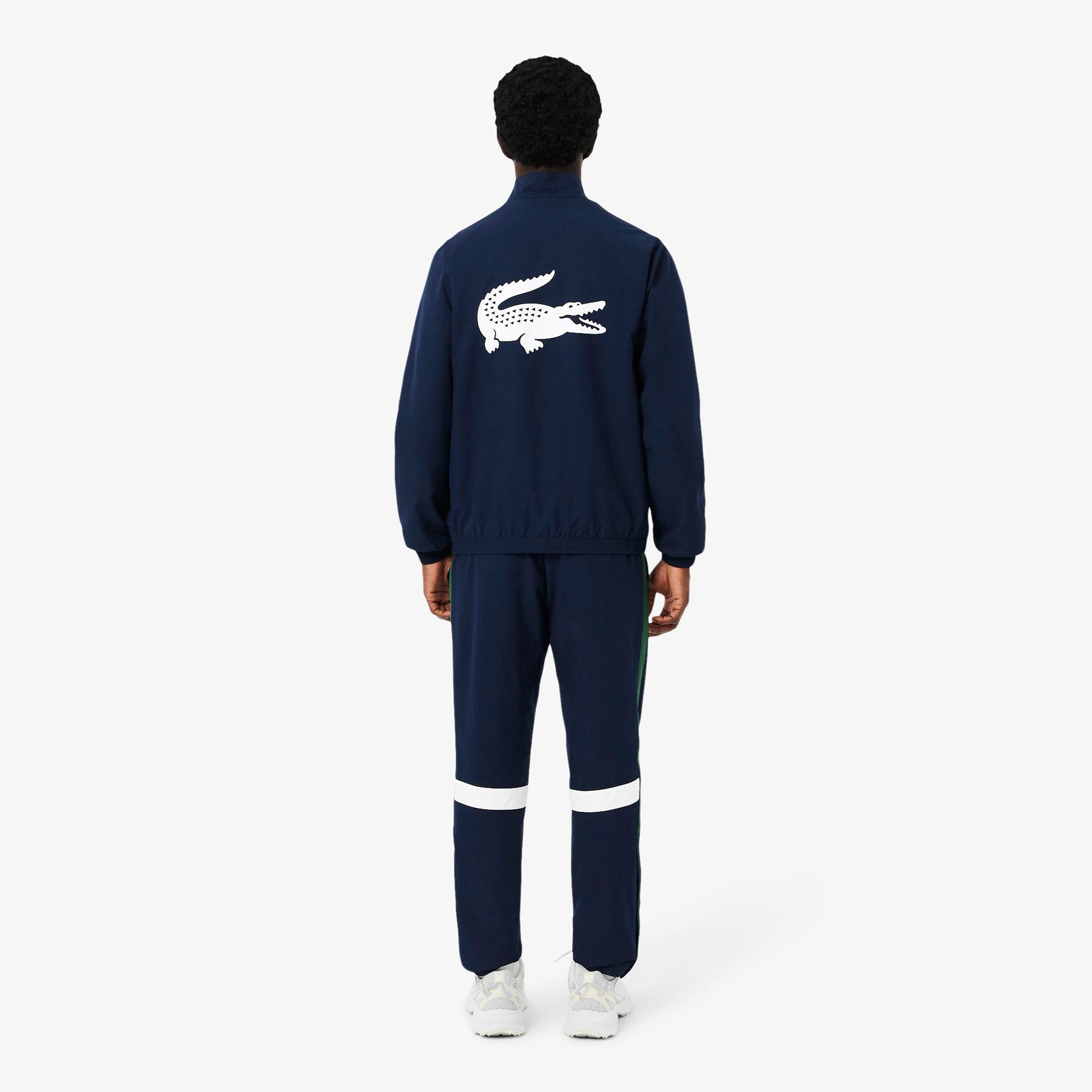 LACOSTE Tuta In Microfibra Logo Retro Blu/Bianca