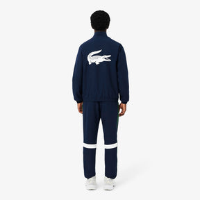 LACOSTE Tuta In Microfibra Logo Retro Blu/Bianca