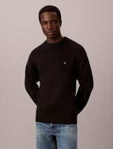 CALVIN KLEIN Maglione In Cotone a Costine Nero 26/27