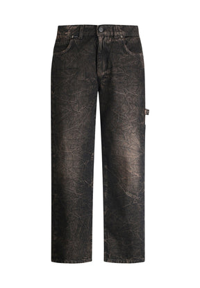 PATRIÒT Jeans Baggy Loose Fit Carpenter Nero Sabbiato