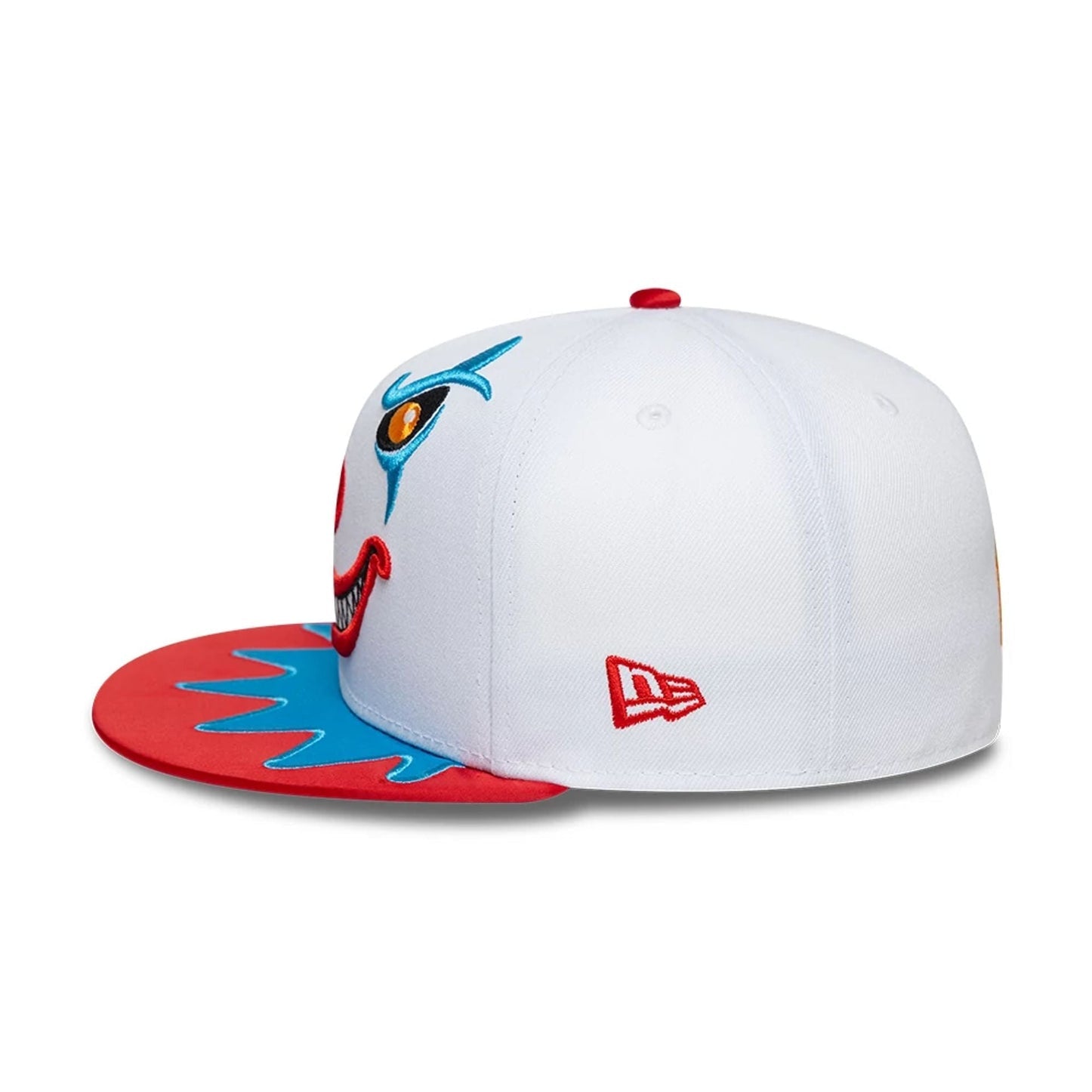 NEW ERA Cappello 59Fifty Collaborazione One Piece Clown Face Visiera Piatta Con Dettagli Ricamati Bianco/Rosso/Azzurro