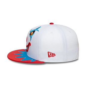 NEW ERA Cappello 59Fifty Collaborazione One Piece Clown Face Visiera Piatta Con Dettagli Ricamati Bianco/Rosso/Azzurro