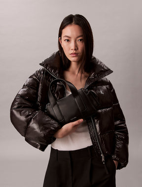 BORSA CALVIN KLEIN DONNA Borsa A Tracolla Trasformabile In Jacquard Nera