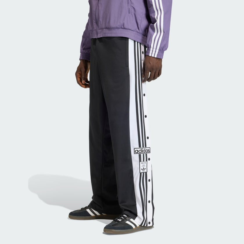 ADIDAS Pantalone In Tricot Con Fondo Ampio Nero/Bianco