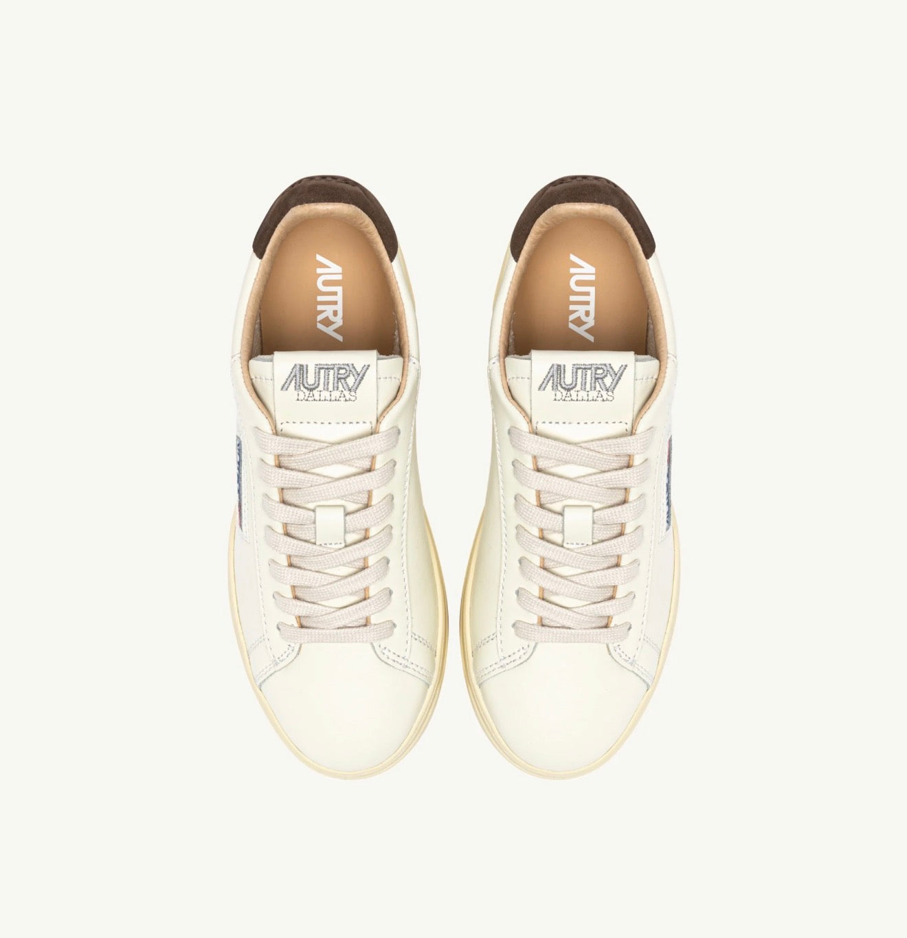 AUTRY DALLAS LOW IN PELLE TEAK E MARSHMALLOW