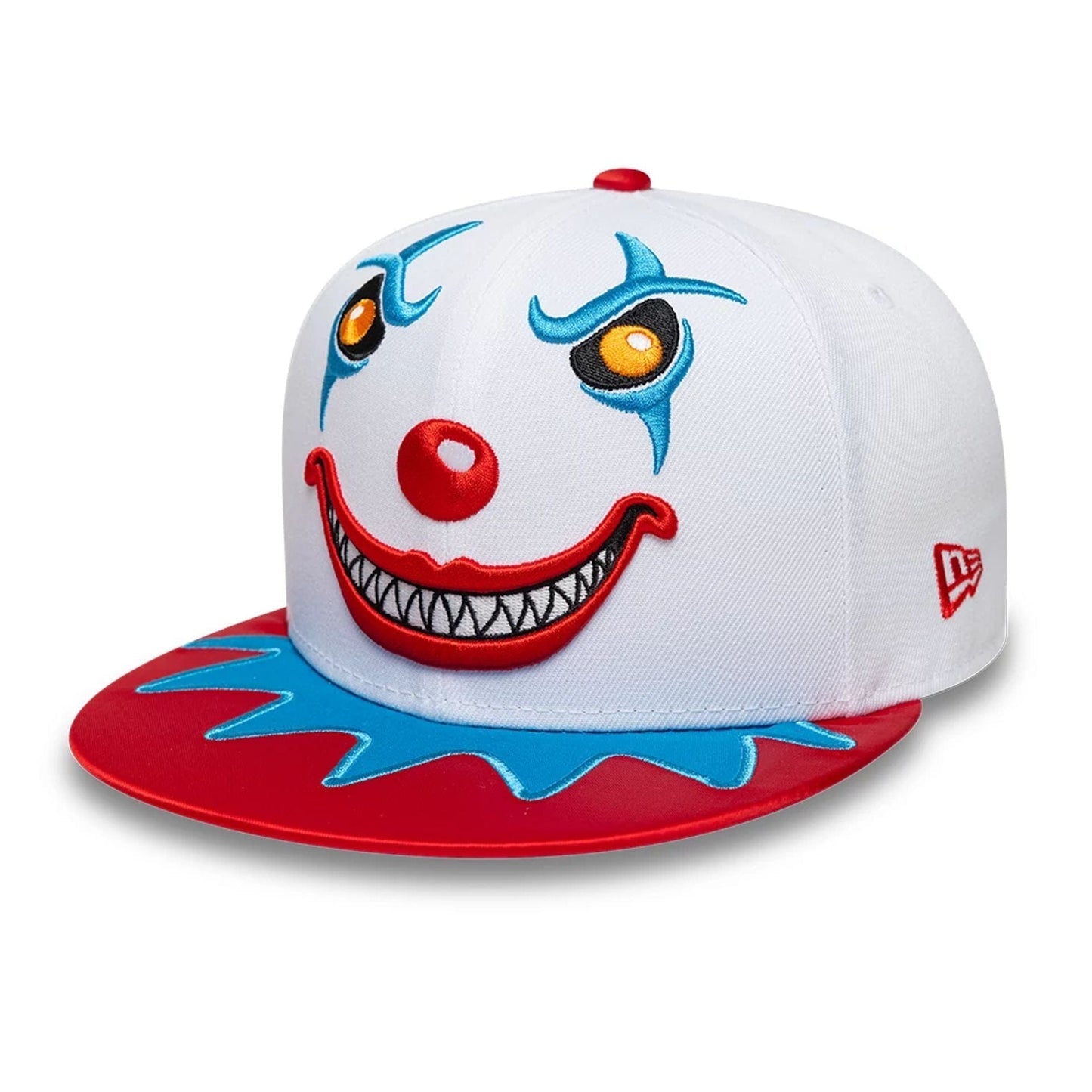 NEW ERA Cappello 59Fifty Collaborazione One Piece Clown Face Visiera Piatta Con Dettagli Ricamati Bianco/Rosso/Azzurro