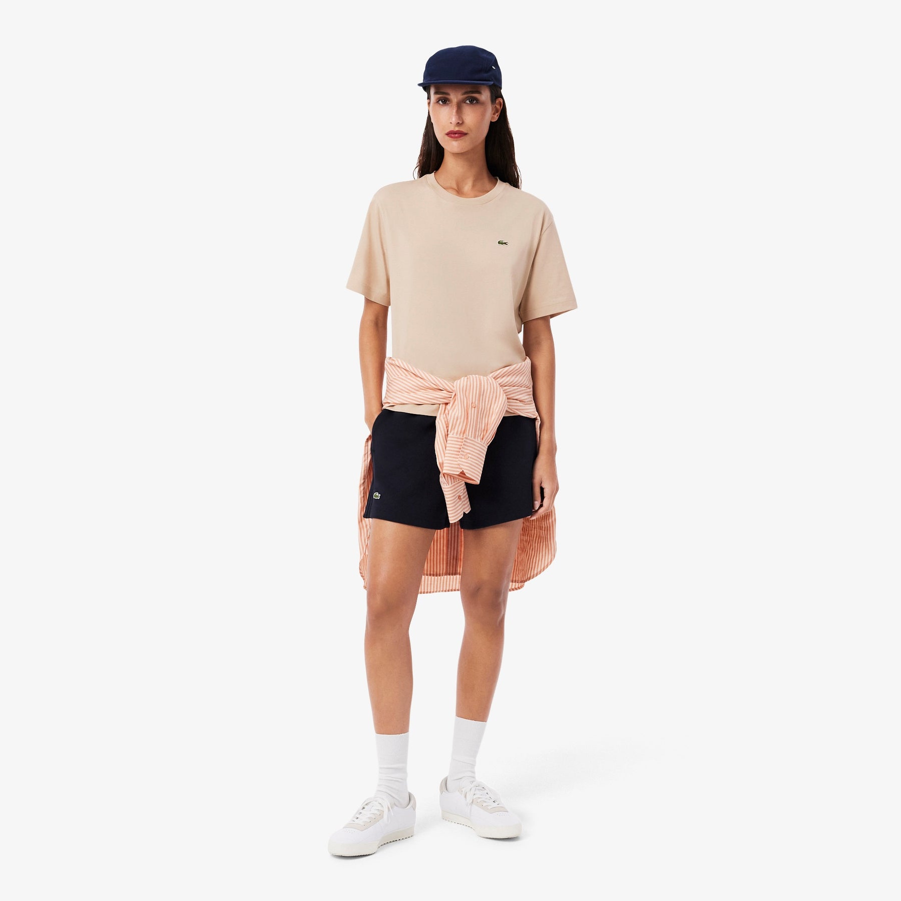 LACOSTE T-Shirt Basic Donna Beige