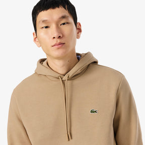 LACOSTE Felpa Con Cappuccio Felpata Basic Beige Scuro