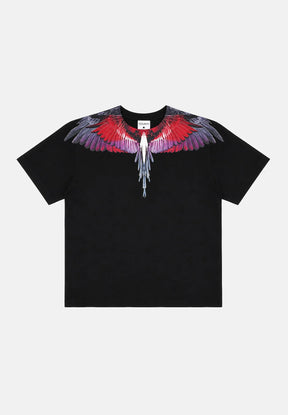 COUNTY OF MILAN T-Shirt Nera Marcelo Burlon Ali Rosse