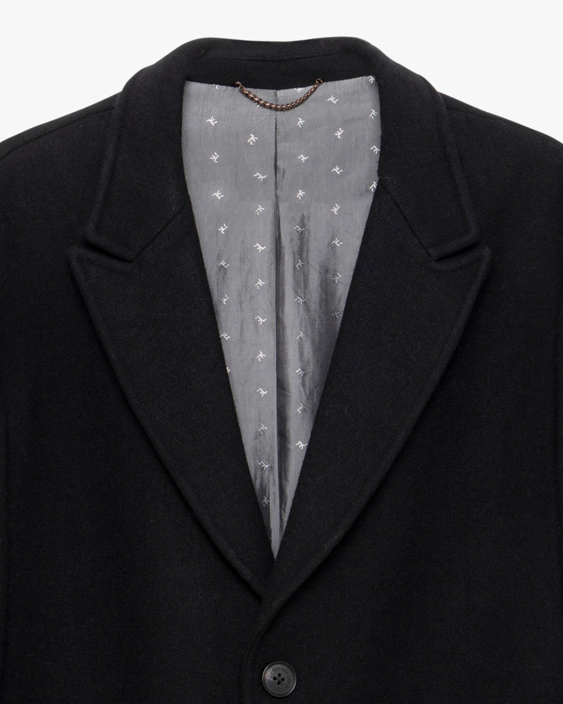 GIANNI LUPO Cappotto Monopetto Lungo Nero 26/27