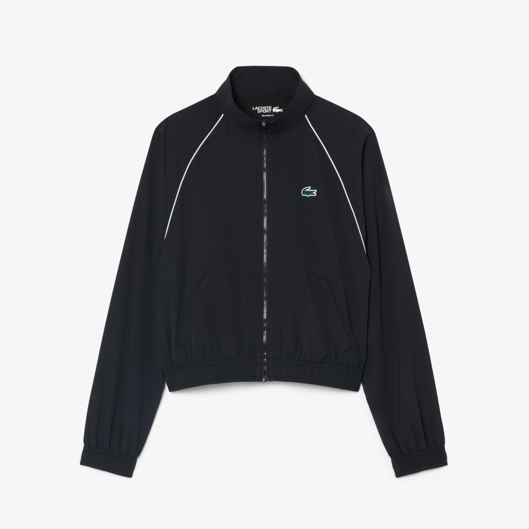 LACOSTE Tuta Idrorepellente con Bordi a Contrasto Donna Nera