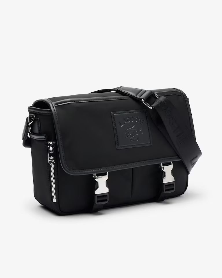 LACOSTE Tracolla Paris Doppia Fibia Nera