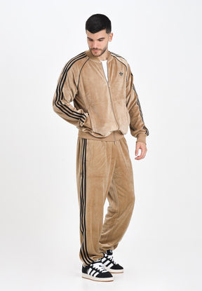 ADIDAS Tuta In Ciniglia senza Cappuccio Beige