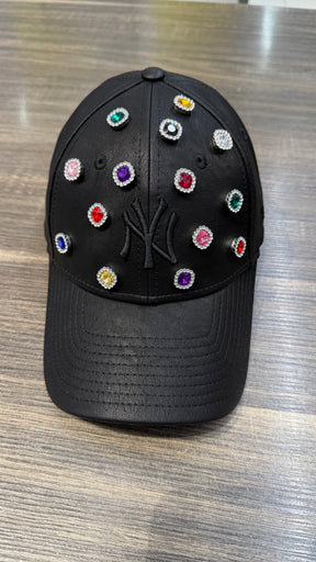 NEW ERA NY CUSTOM NERO IN PELLE CON BRILLANTI DONNA