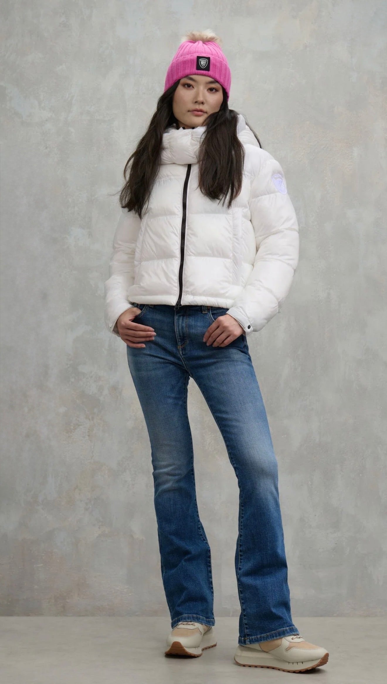 BLAUER Giubbotto Cropped ovattato donna Bianco