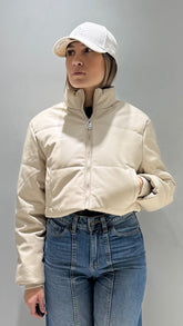 TIFFOSI GIRL ALFA_1 BEIGE GIUBBOTTO CROP