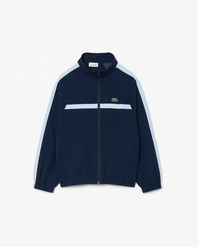 LACOSTE Bambino Tuta Color-block In Taffeta Blu/Azzurra