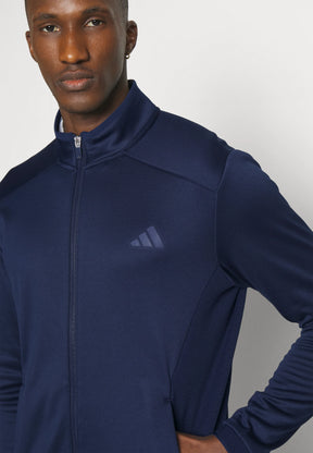ADIDAS Tuta Leggera Acetata Con Zip Senza Cappuccio Con Strisce Laterali Blu/Celeste 2025/2026