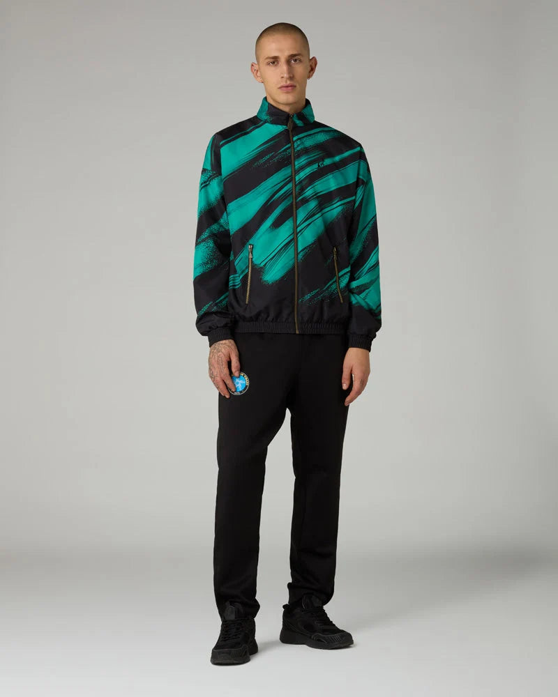 AUSTRALIAN Tuta Completa In Microfibra Con Zip Verde/Nero SS26